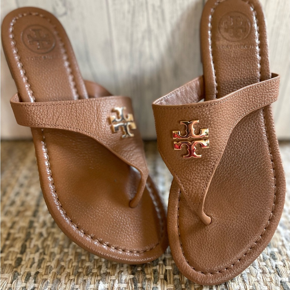 Tory Burch Brown Leather Sandals